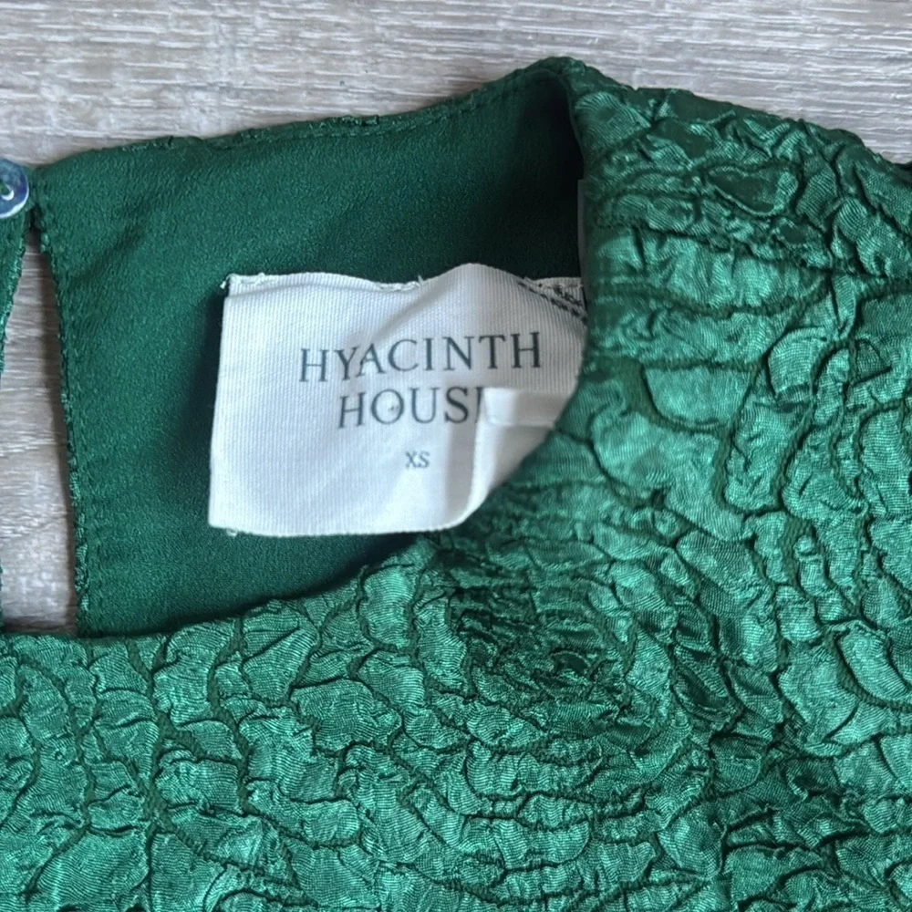 NEW TUCKERNUCK HYACINTH HOUSE Green Jacquard Noelle Blouse XS